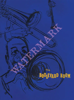 Boulevard Room, Jefferson Hotel St Louis 1960s Menu Design