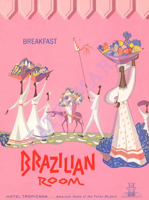 Brazilian Room, Hotel Tropicana Las Vegas 1970s Menu Design