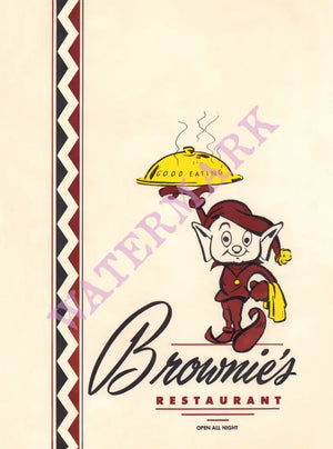 Brownie's, Dallas 1970s Menu Art