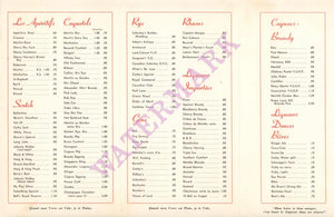 Bruno, Montreal 1950s | Vintage Menu Art - cocktail menu