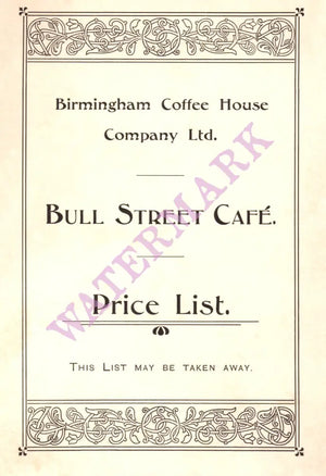 Bull Street Café, Birmingham 1910 - 1920