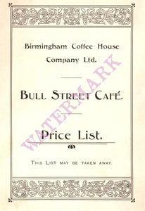Bull Street Café, Birmingham 1910 - 1920