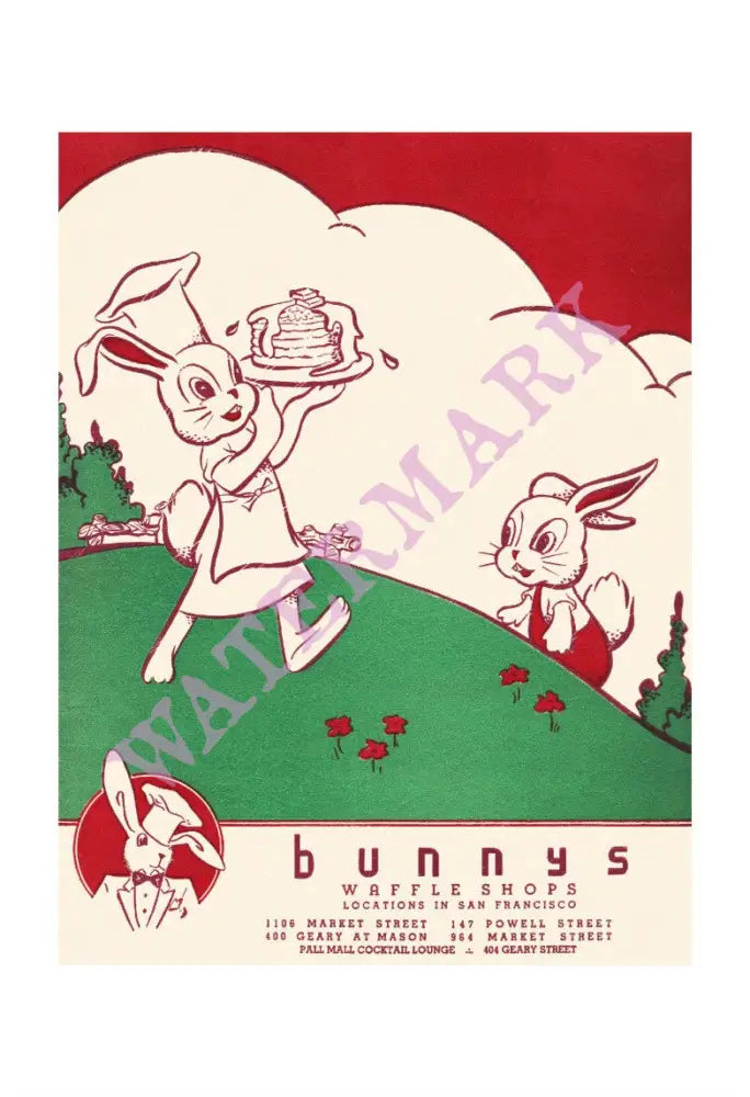 Bunny's Waffle House, San Francisco 1930s