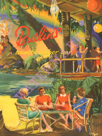Butlin's Beachcomber Bar, UK 1960s Tiki Art