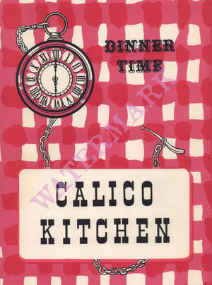 Calico Kitchen, USA 1959 Menu Art