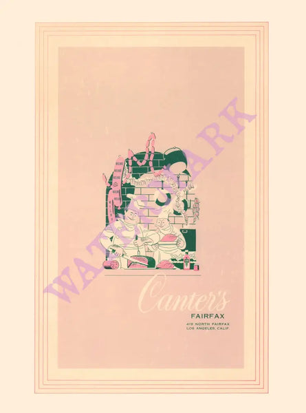 Canter's, Los Angeles 1950s Menu Art