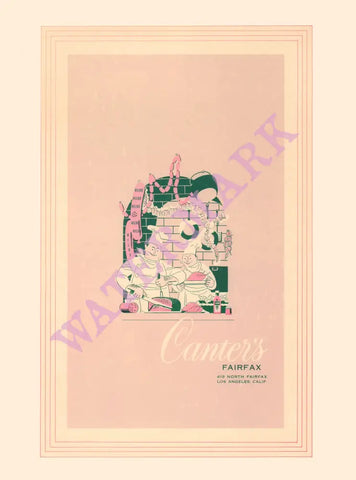 Canter's, Los Angeles 1950s Menu Art