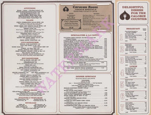 Caravan Room, Sahara Hotel, Las Vegas 1980s | Vintage Menu Art - food menu