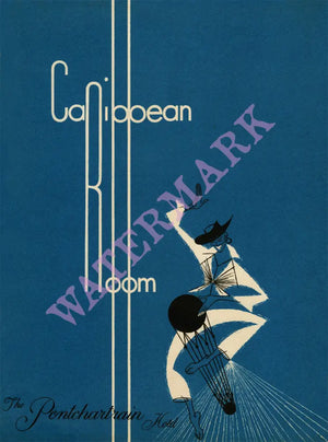 Caribbean Room, Pontchartrain Hotel New Orleans 1950s | Vintage Menu Art – cover