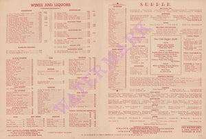 Casa  Mañana , Fort Worth 1938 Menu