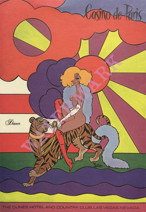 Casino de Paris, The Dunes, Las Vegas 1970s | Vintage Menu Art - cover
