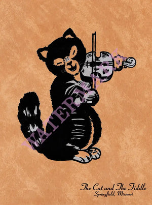 Cat and Fiddle, Springfield MO 1950s Menu Art