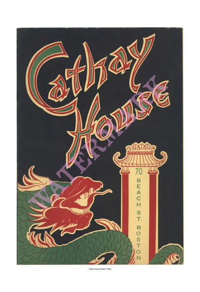 Cathay House Boston 1940s Harley Spiller Menu Collection