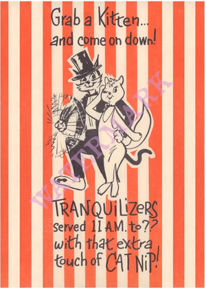 Cat's Meow, Fort Lauderdale 1960s | Vintage Menu Art - cover