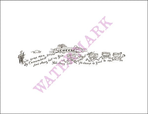 Cheese - detail from Thanksgiving Dinner Boston 1901 Menu Art