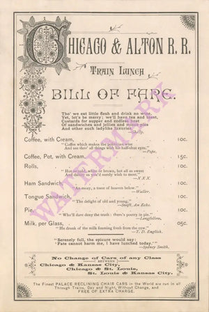 Chicago & Alton Rail Road 1880s