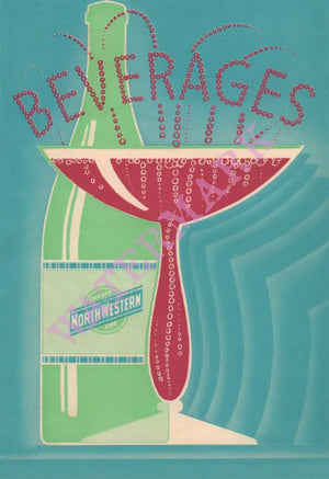 Chicago & North Western Line, 1930s Menu Art