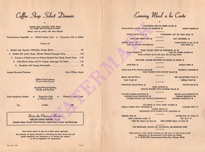 Chicago & North Western Railroad, 1941 Menu