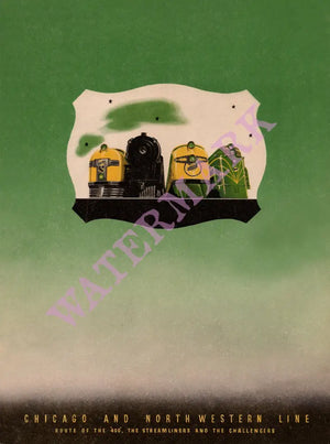 Chicago & North Western Railroad, 1941 Menu Art