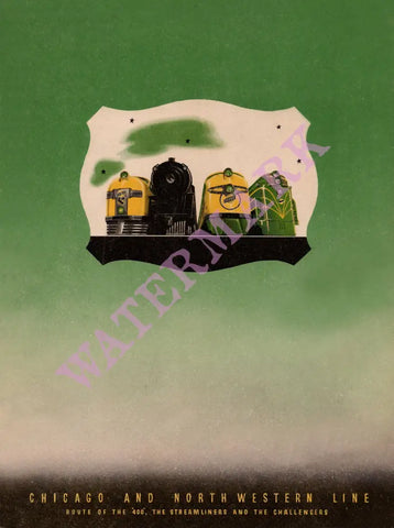 Chicago & North Western Railroad, 1941 Menu Art