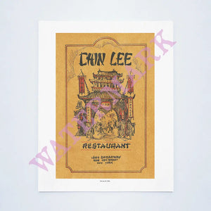 Chin Lee, New York, 1930s Vintage Chinese Menu
