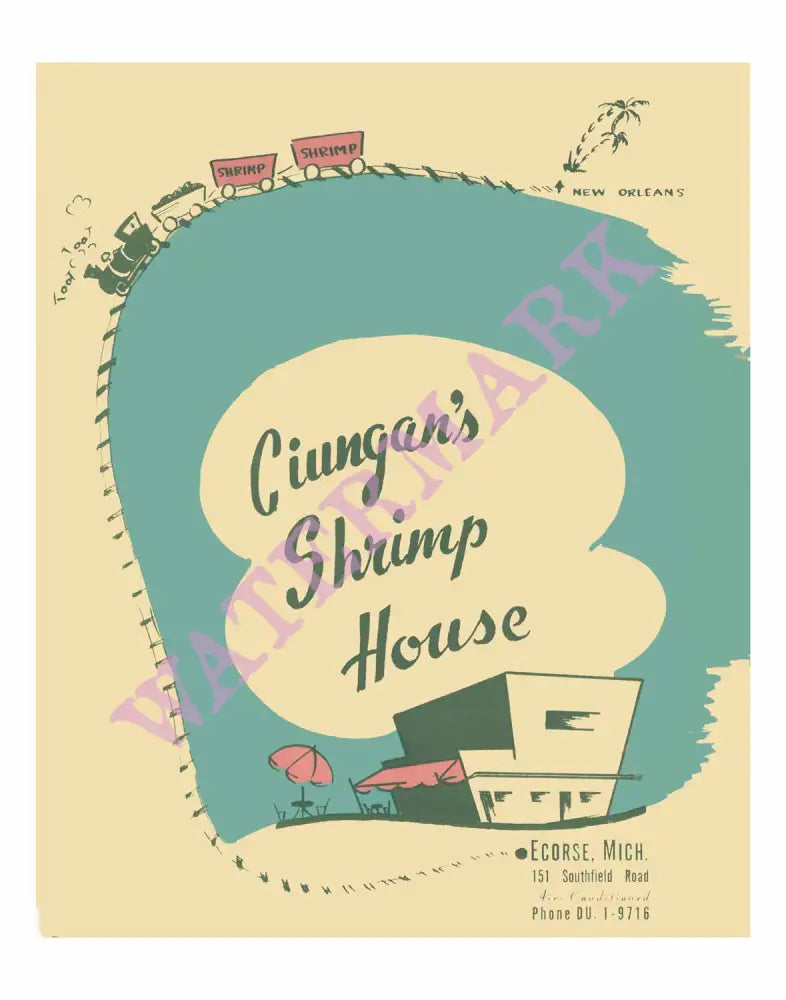 Ciungan's Shrimp House, Ecorse, Michigan 1954