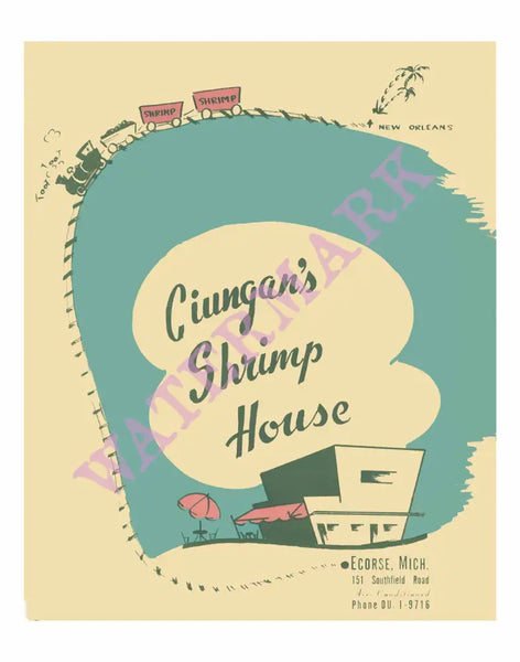 Ciungan's Shrimp House, Ecorse, Michigan 1954