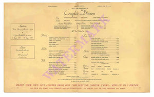 Ciungan’s Shrimp House Ecorse Michigan 1954 Vintage Americana Menus
