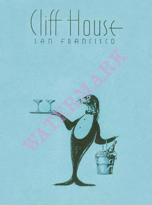 Cliff House, San Francisco, 1930s Menu Art