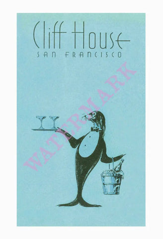 Cliff House San Francisco 1930s Vintage Americana Menus