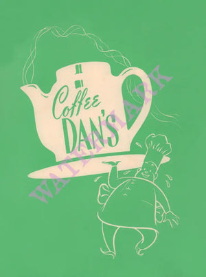Coffee Dan's, Los Angeles 1950s Menu Art