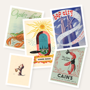 Vintage Menu Art Collage of Menus