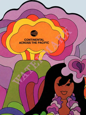 Continental Airlines, 1970s In-flight menu art