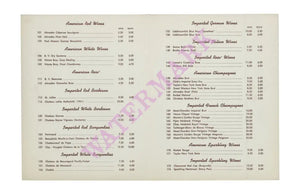 Copa Room Wine List Cover The Sands Hotel Las Vegas Frank Sinatra & Dean Martin 1960s Vintage Americana Menus
