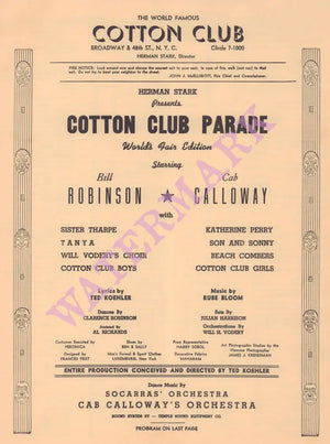 Cotton Club, New York 1930s Parade Cab Calloway Sister Tharpe