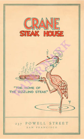 Crane's Steak House, San Francisco 1936