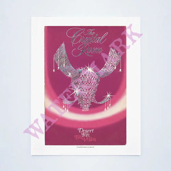 Crystal Room, Desert Inn, Las Vegas, 1970 Vintage Menu Art