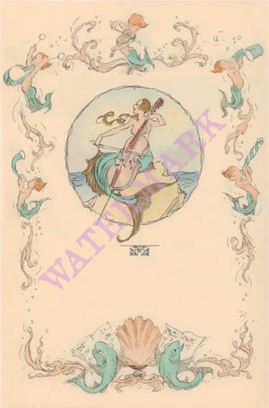 Cunard White Star Music Menu #2 , Alistair K MacDonald 1930s | Vintage Menu Art - menu cover