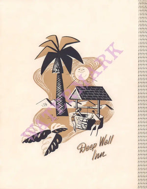 Deep Well Inn, Palm Springs 1950s | Vintage Menu Art – cover