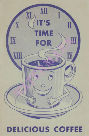 "Delicious Coffee", Linton's Philadelphia 1947 Menu Art