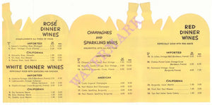 Doll House, Palm Springs 1960s| Vintage Menu Art – wine menu
