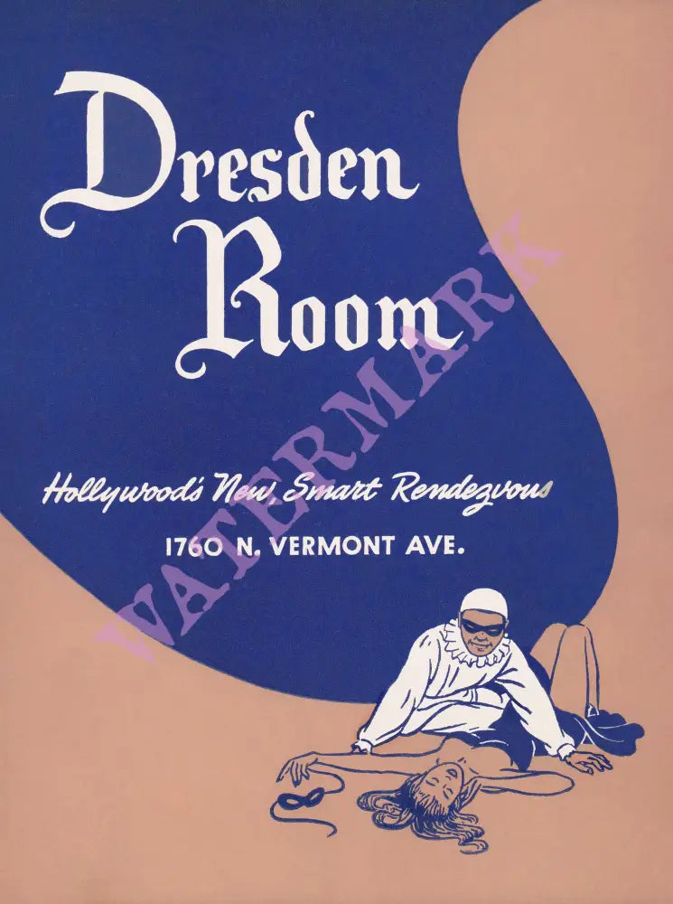 Dresden Room, Los Feliz 1950s mENU aRT