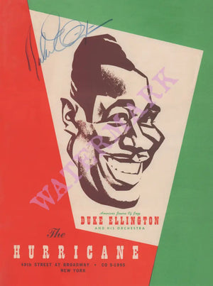 Duke Ellington at The Hurricane, New York 1943 Menu Art