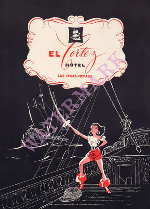 El Cortez, Las Vegas 1950s Menu Art
