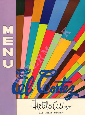 El Cortez, Las Vegas 1976 Menu design