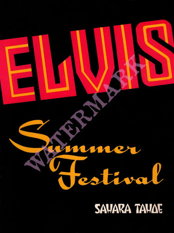 Elvis, Summer Festival Sahara Tahoe 1971 Menu Art