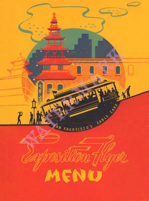 Exposition Flyer Dining Car Menu 1947 Posters Prints & Visual Artwork