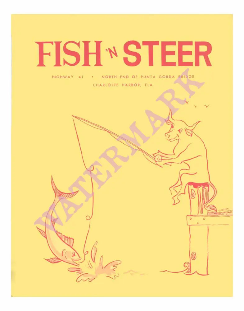 Fish 'N Steer, Charlotte Harbor, Florida 1960s