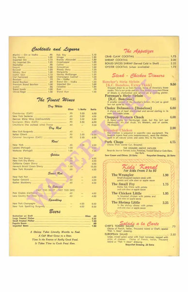 Fish 'N Steer, Charlotte Harbor, Florida 1960s