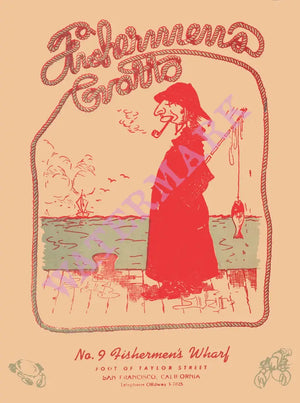 Fisherman's Grotto No. 9, San Francisco 1948 Menu Art
